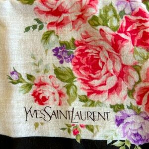 YVES SAINT LAURENT vintage handkerchief roses